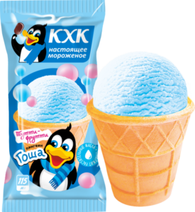Купить оптом Пингвин Гоша, Мороженое со вкусом тутти-фрутти и веселым пингвином на этикетке.  