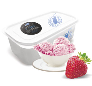 Клубничное мороженое, Мороженое с заменителем молочного жира и ярким клубничным вкусом