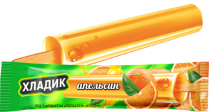 Хладик, Яркий вкус лета подарит освежающий фруктовый лед со вкусом сочного апельсина. 0% жирности!