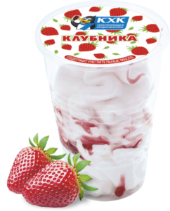 Мороженое , Любимый вкус мороженого с ароматом ванили и наполнителем "Клубника" в удобной упаковке по доступной цене